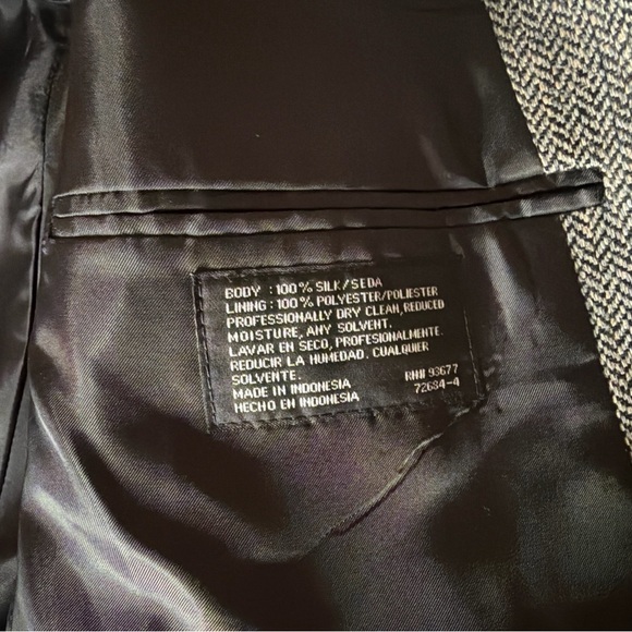 Towncraft Gray Herringbone Silk Sport Coat Blazer - Picture 10 of 15